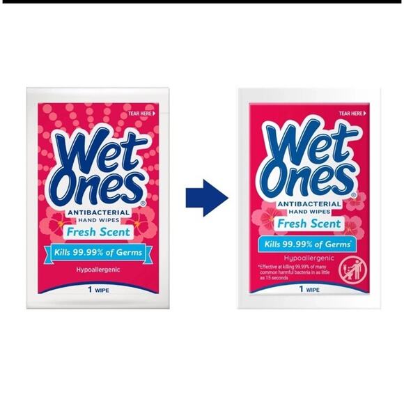 Wet Ones Antibacterial Hand Wipes, Fresh Scent, 24 Ct Singles 6 Pack, 144 Total - Picture 3 of 4
